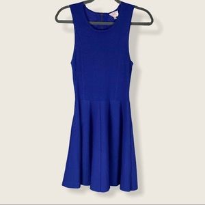 Parker Royal Blue Fit and Flare Knit Dress Sz M